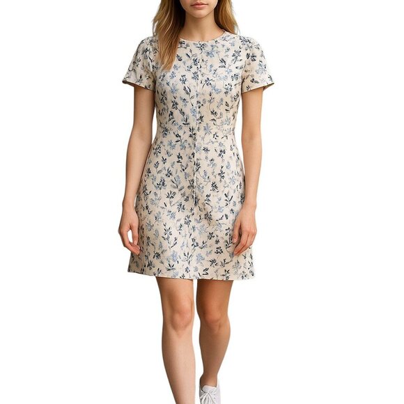 Draper James Short Sleeve Floral Print Mini Dress- size 0 - Picture 1 of 8